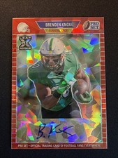 2021 Leaf Pro Set Metal Brenden Knox Red Crystals /50 Auto Marshall Herd Cowboys