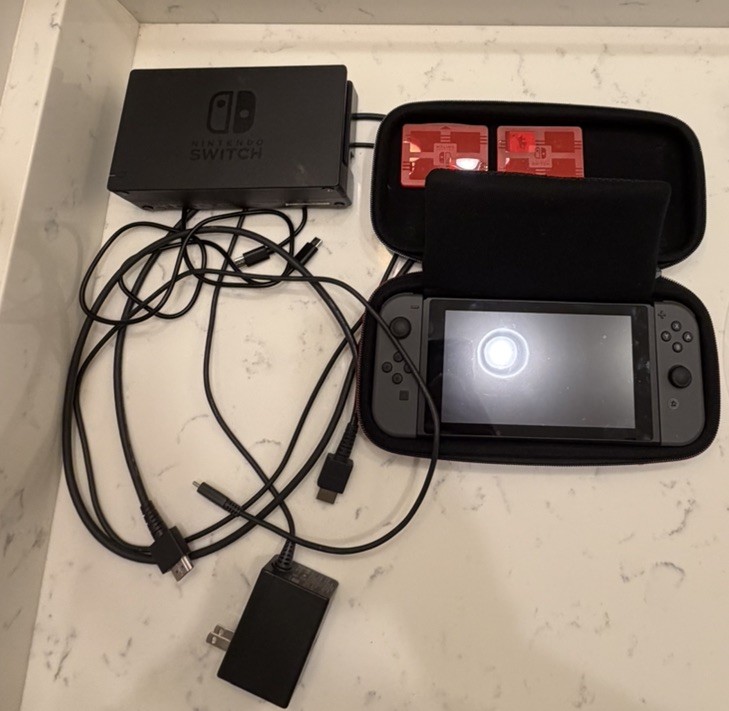 Nintendo Switch Console Gray with Dock, Gray Joy-Con, Wi-Fi Capability