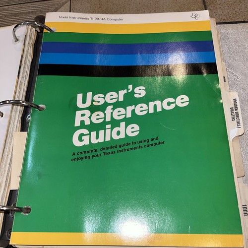 TI-99/4A User Reference Guide Owners Manual Beginners Basic Coding Book Binder - Picture 7 of 11