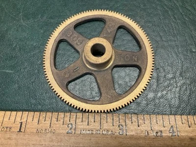 (1) Boston Gear Bronze Stirnrad G-149 Zahnrad Uhr Drehbank Teil 120 Zähne 2 1/2" Durchmesser - Bild 1 von 4