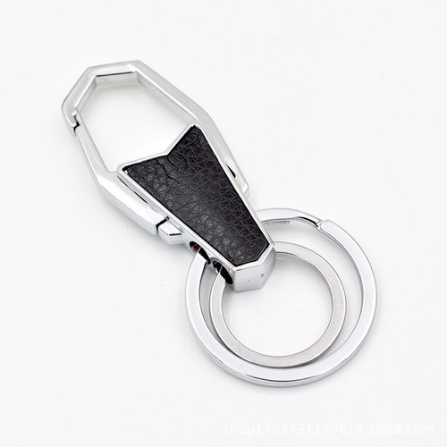 Creative Leather Keychain for Men Metal Car Pendant Key Chain Gift - Picture 7 of 11