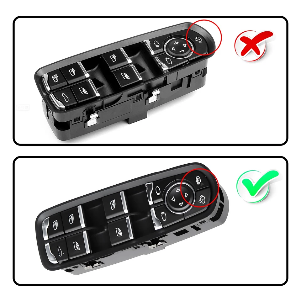7PP959858AEDML Driver Side Window Switch For 2011-2018 Porsche Panamera Cayenne Foto 2 de 4