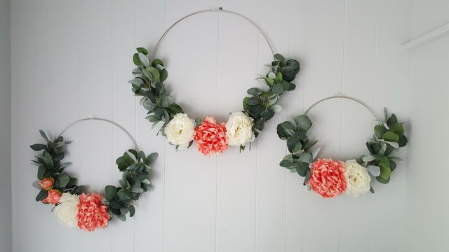 Download Large Floral Hoop Wreath Set; Girl Nursery Decor; Wedding ...