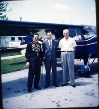 Aeronca 15AC 1473H Small plane - 1950s Stereo Realist Slide Kodachrome #952