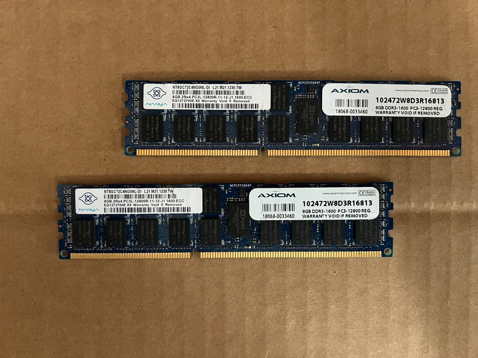 NANYA 8GB DDR3-1600 PC3L-12800R (DDR3-1600) NT8GC72C4NG0NL-DI RAM F5-3(15) - Image 4 of 4