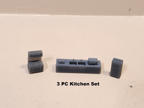 N Scale 10 Piece House/Apartment Interior, 3D Printed, Unpainted - Picture 3 of 4