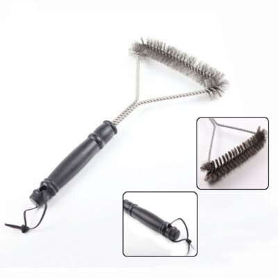 PRECORN Grillbürste Edelstahl   3-in-1 BBQ Reinigungsbürste mit langem Griff
