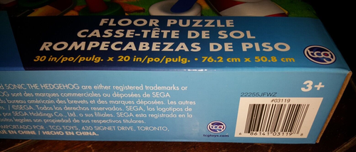 Sonic The Hedgehog 72-teiliges Bodenpuzzle (30 Zoll x 20 Zoll) #03119 (2022, TCG Spielzeug) - Bild 3 von 3