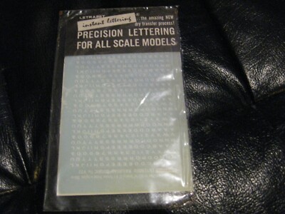 Sealed White Extended Railroad Gother Lettering 1/16'' by Letraset