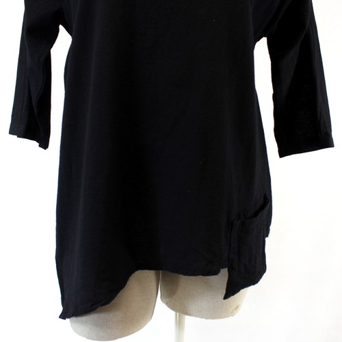 Indigo Artwear Cotton Black Cowl Neck Tunic Blouse Top XX-Large Made in USA  - Afbeelding 4 van 8