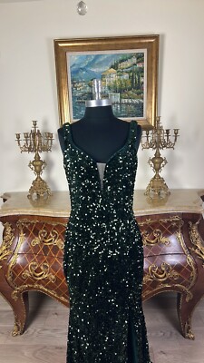 Women's Formal Sparkling shimmering and shiny Sequins Long Evening prom dress