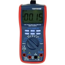 Tekpower TP5000 True RMS AC/DC Auto Range USB PC Digital Multimeter 