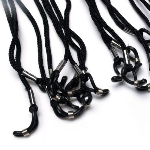 6 pack Black Anti-slip Nylon Eyeglass Strap Glasses Holder Eyewear Neck Cord - Picture 2 of 2