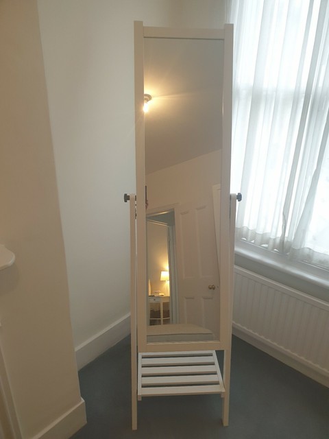 Ikea Standing Full Length Mirror White For Sale