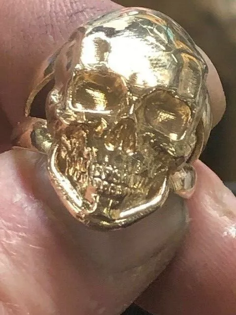 Real gold skull sale ring