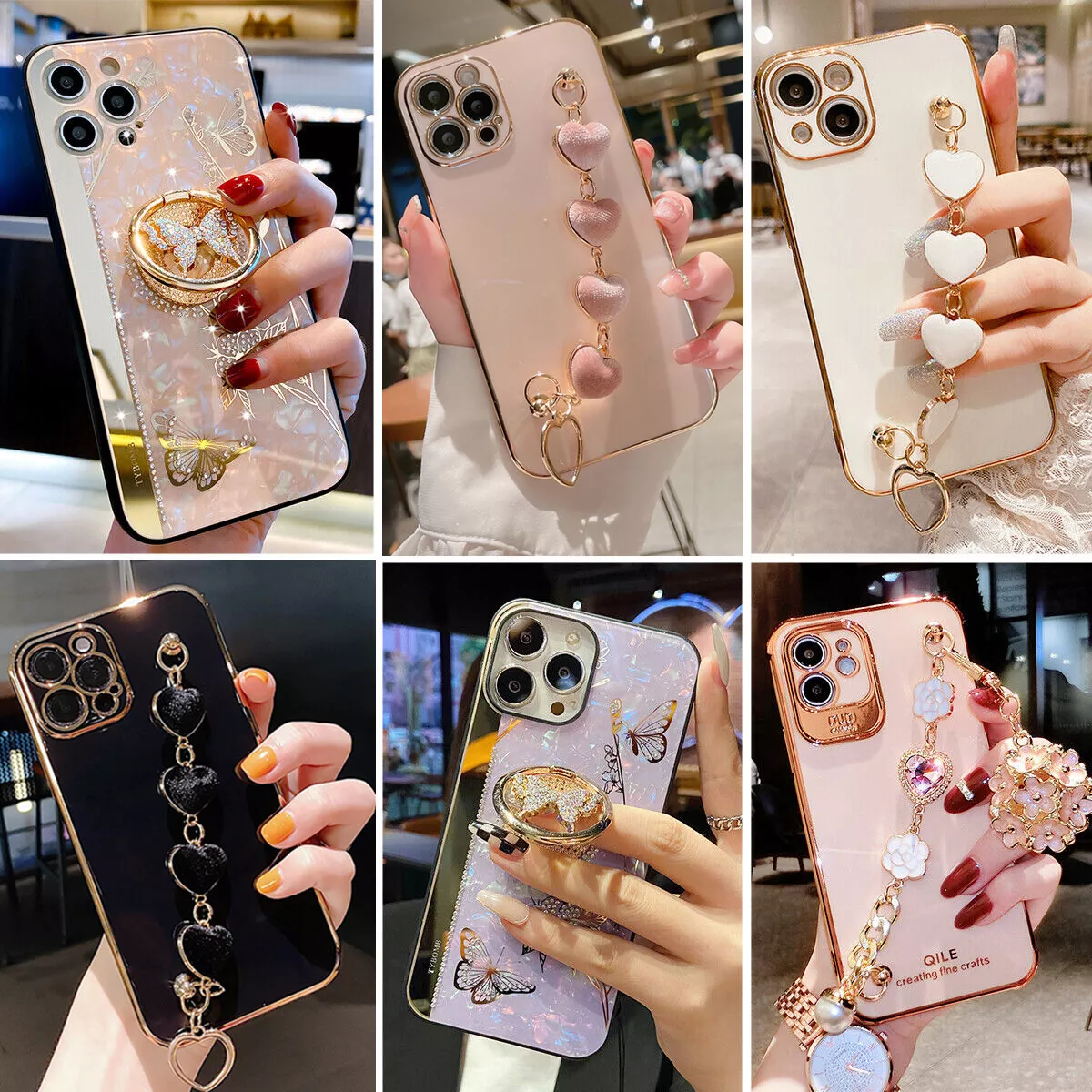 Stylish Protection: Heart Cute Phone Cases for iPhone 14 Pro Max 13 12 11 14  Plus