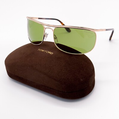 NEW TOM FORD TF418 28N AVIATOR UNISEX GOLD SUNGLASSES RYDER  display picture 2