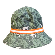 Mini Boden Jungle Print Bucket Hat in Green Summer Beach Vacation Kids' Medium
