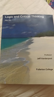 Logic and Critical Thinking PHIL 170  Jeff Vanderpool