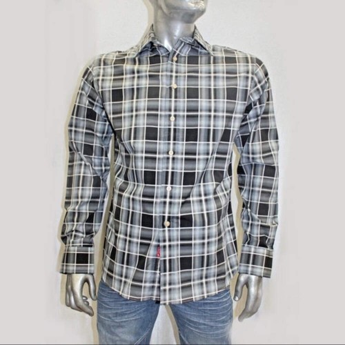 Camisa con botones Rufus negra | blanca | gris manga larga para hombre nueva con etiquetas - Imagen 2 de 4