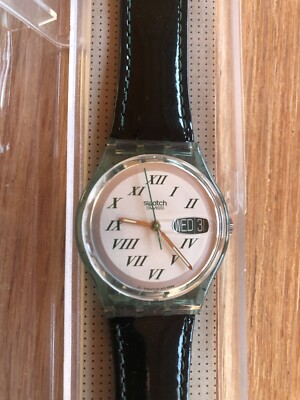 Swatch GM709 Armbanduhr Unisex, Neu, Date,Leder, Grün, ca - Main Image