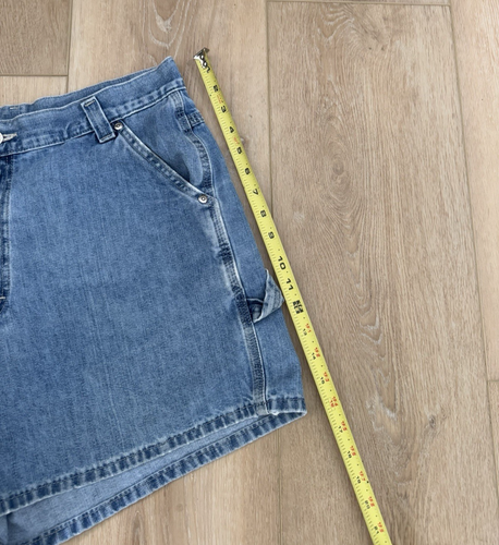 Pantalones Cortos de Jean Lee Carpintero Remachados Años 90 Y2K 100% Algodón Para Mujer Talla Grande - Imagen 6 de 8