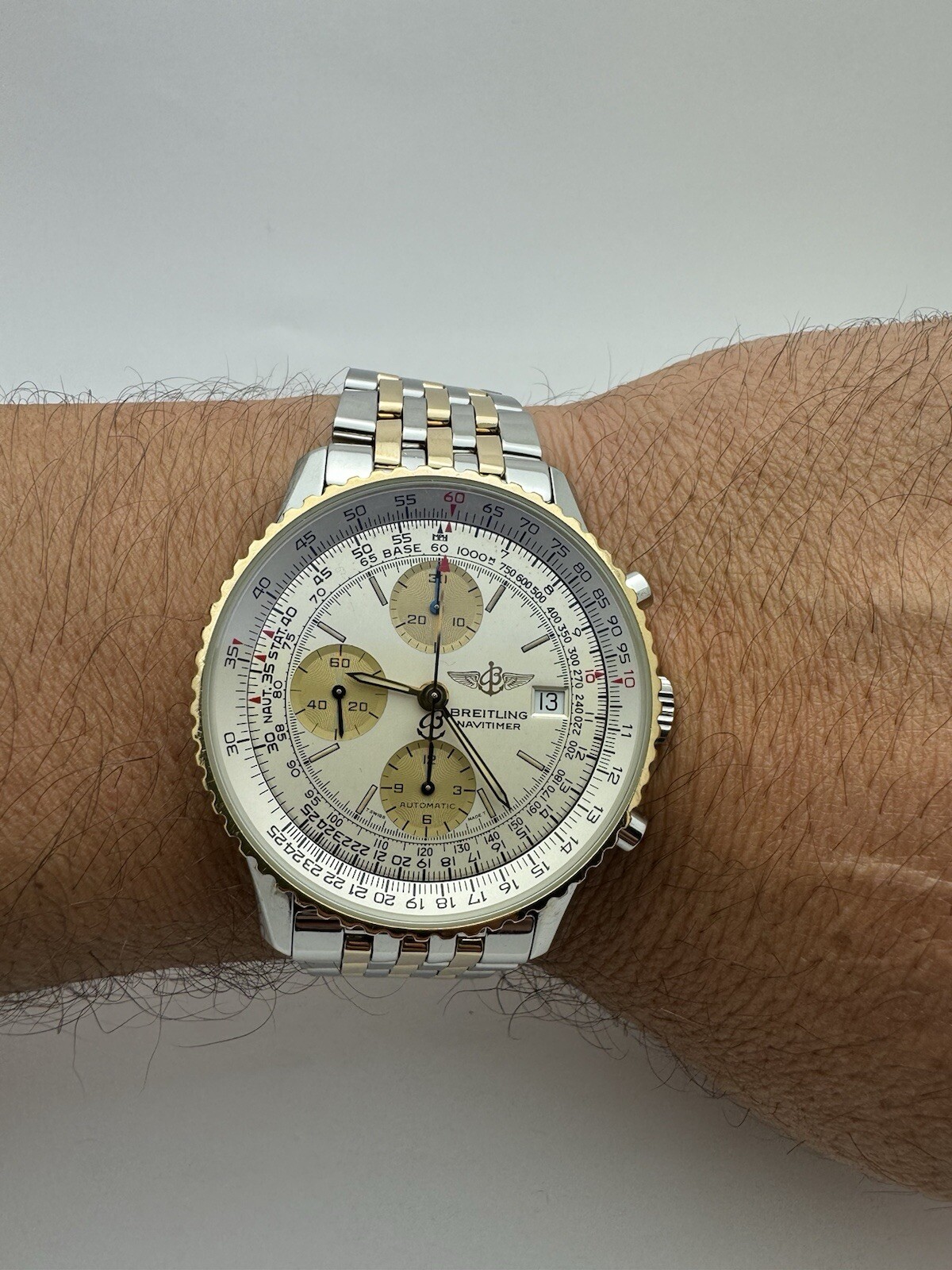BREITLING Old Navitimer D13022 Chronograph K18YGB… - image 11