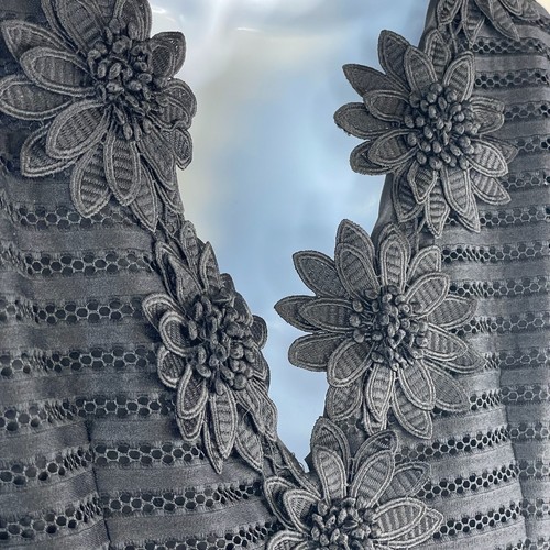 Nanette Lepore Women Statement Shift Dress NWT Sz 4 Black 3D Embellished Party - Picture 6 of 12