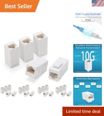 25-Pack RJ45 Coupler Keystone Jack   Extend Your Cat6/Cat5 Cable Effortlessly