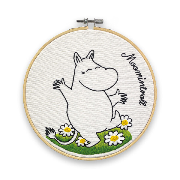 Moomintroll Dancing Embroidery Kit By the Crafty Kit Company