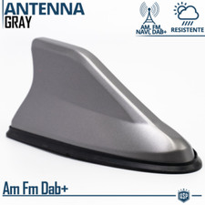 Antenna Auto a PINNA DI SQUALO Grigia Universale VERA Ricezione RADIO AM-FM-DAB+