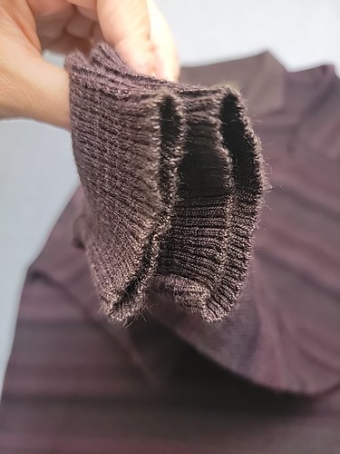 Bachrach Pullover Herren L Henley braun lila Streifen Wollmischung italienisch eklektisch - Bild 8 von 13