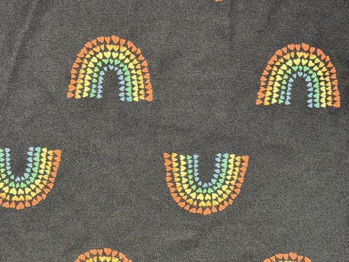NWT Gap Kids Girls Summer Short Pajamas rainbows navy blue 10 Large - Picture 2 of 2