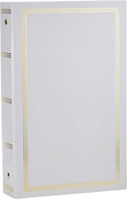 3-Ring Photo Album 300 Pockets Hold 4x6 Photos, White 300 4"x6",