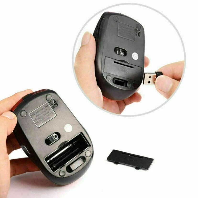 2.4GHz Wireless Optical Mouse Mice & USB Receiver For PC Laptop Computer DPI NEW - Image 3 of 4