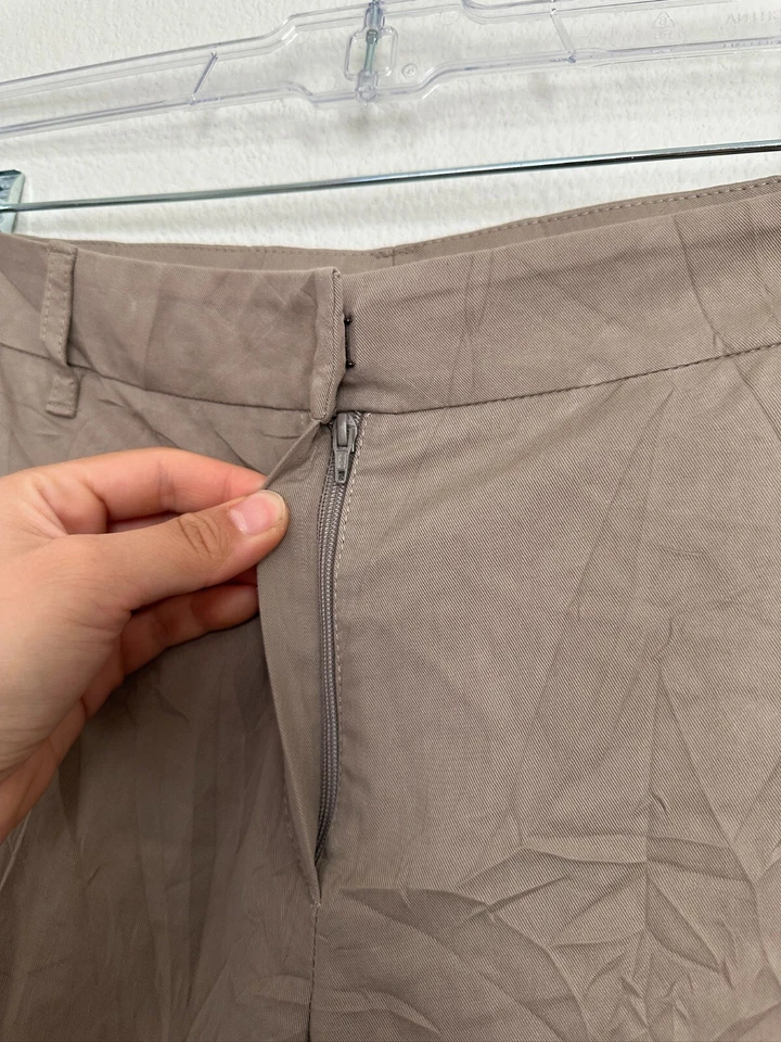 Pantalones de vestir Brunello Cucinelli Controllo V marrón pierna recta algodón para mujer 8 Foto 3 de 4