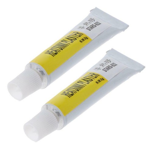 2Pcs Heatsink Plaster Thermal Silicone Adhesive Cooling Paste Compound Glue - Afbeelding 3 van 6