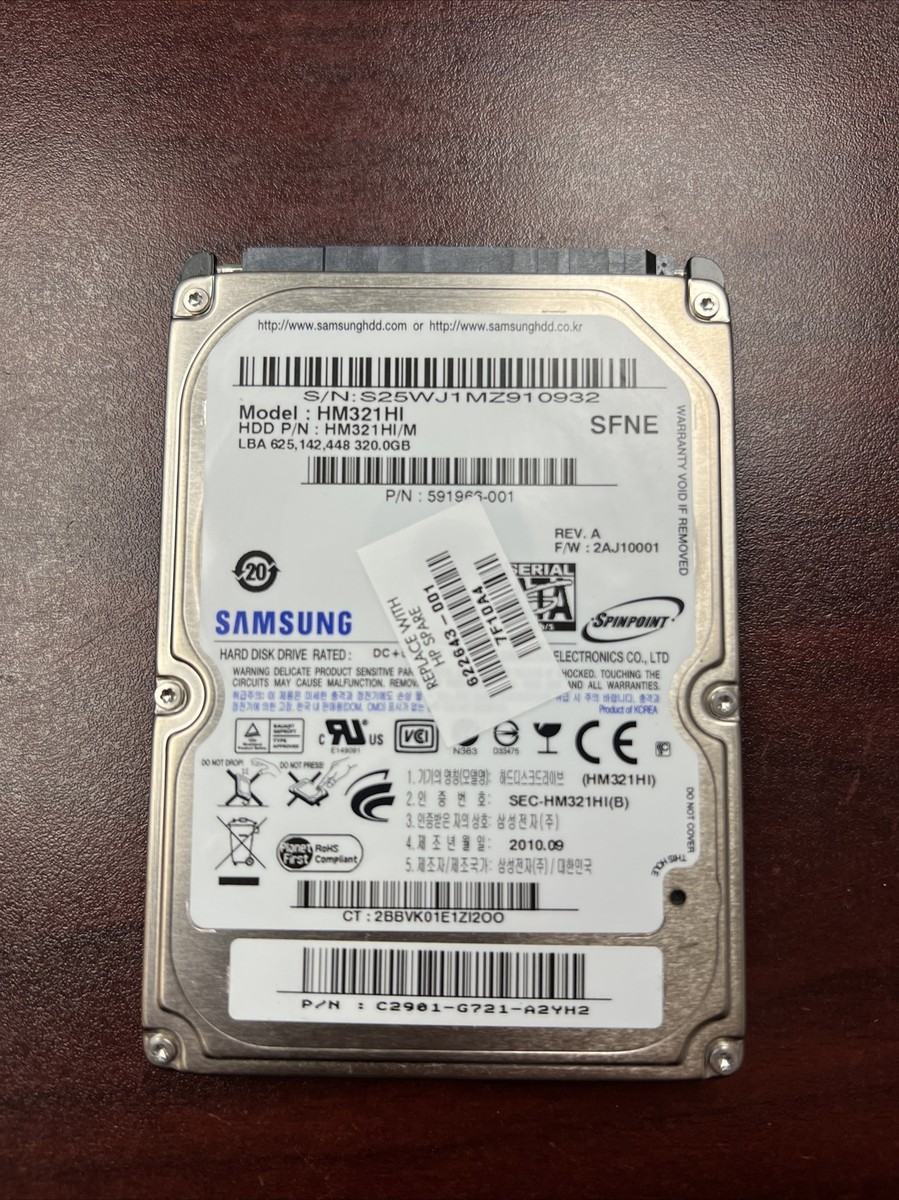 Samsung サムソン HM321HI（2.5インチ HDD 320GB） SAMSUNG HM321HI 320GB 5400 RPM 8MB Cache SATA 3.0Gb/s 2.5