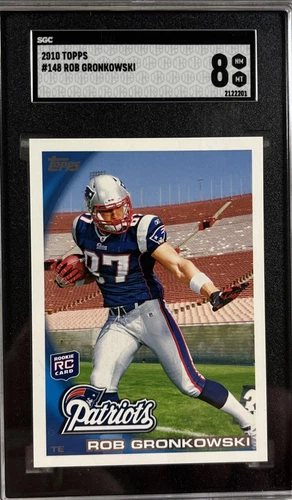 2010 Topps #148 Rob Gronkowski Rookie Card Graded SGC 8