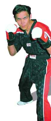 #ad TOP TEN DON WILSON KICKBOXING KARATE ULTRALIGHT MESH 1605 BLACK RED Uniform GI $89.76