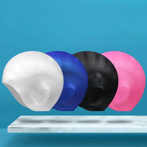 Adults High Elastic Swimming Caps Men Women Waterproof Swimming Pool Cap - Picture 6 of 14