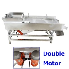 Double Motor Shaker Stainless Steel Linear Screen Vibrating Screen 3mm Shaking