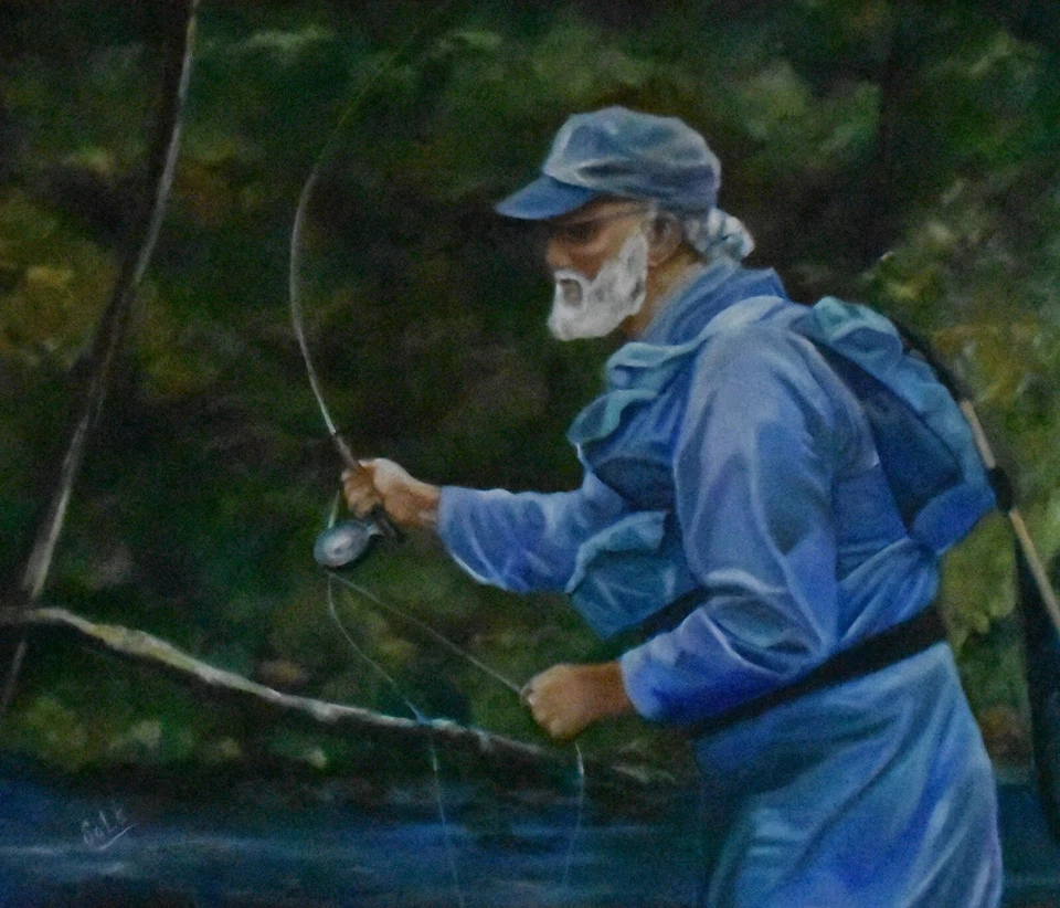 PATTY SOLE, original oil painting, "Peace of Mind"., wood frame, 27" x 31" - Image 2 of 4