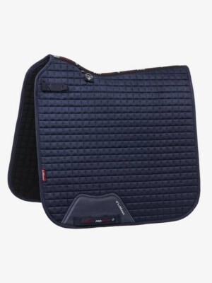 LeMieux ProSport Wildleder Dressur Schabracke eckig navy DRings hoher Widerrist weich