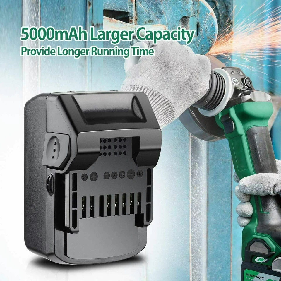 For Hitachi & Hikoki 18V 5.0Ah Li-ion Battery BSL1850 BSL1840 BSL1830 BSL1815S - image 2 of 4