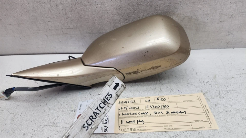 Espejo retrovisor izquierdo 11 hilos 2002 2003 2004 LEXUS ES300 ES330 OEM AY06989 Foto 4 de 4