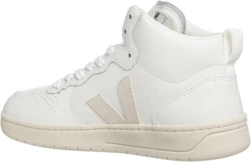 Veja V-15 Mens Size 11.5 Shoes Extra White/Natural High Top Leather Sneakers - Picture 2 of 10