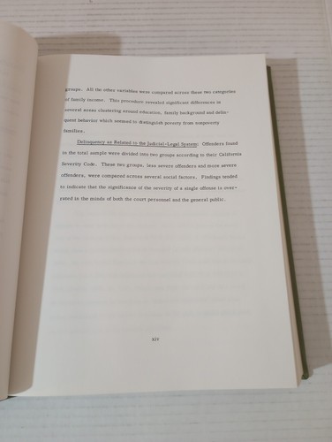 Thesis 1971 Juvenile Delinquency By Gary Marvin Taylor Vintage Masters Utah - Picture 20 of 24