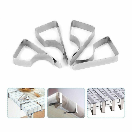Heavy Duty Stainless Steel Tablecloth Clamps Pack of 8 for Thick Tables - Picture 12 of 12