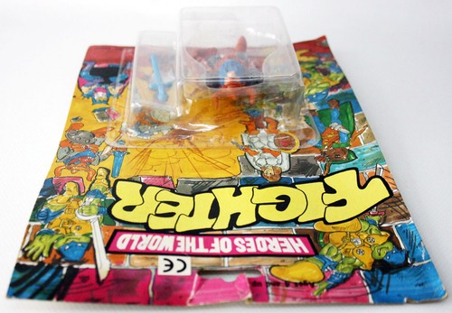 FIGURINA VINTAGE ANNI 90 TARTARUGHE NINJA EROI DEL MONDO COMBATTENTE ERIC VIKING KO NUOVA - Foto 7 di 7